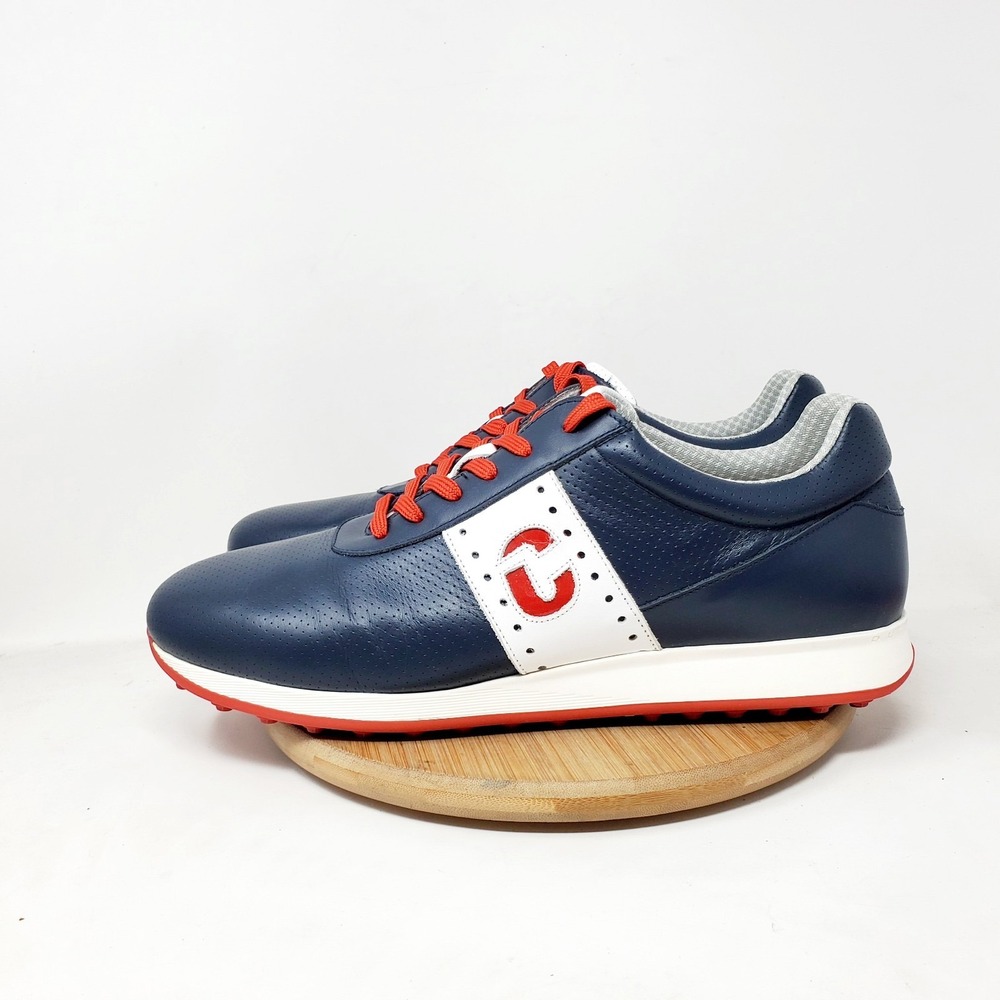 Duca del Cosma Belair Blue Golf Shoes Mens 12 Red Spikeless Lace Up Sneaker